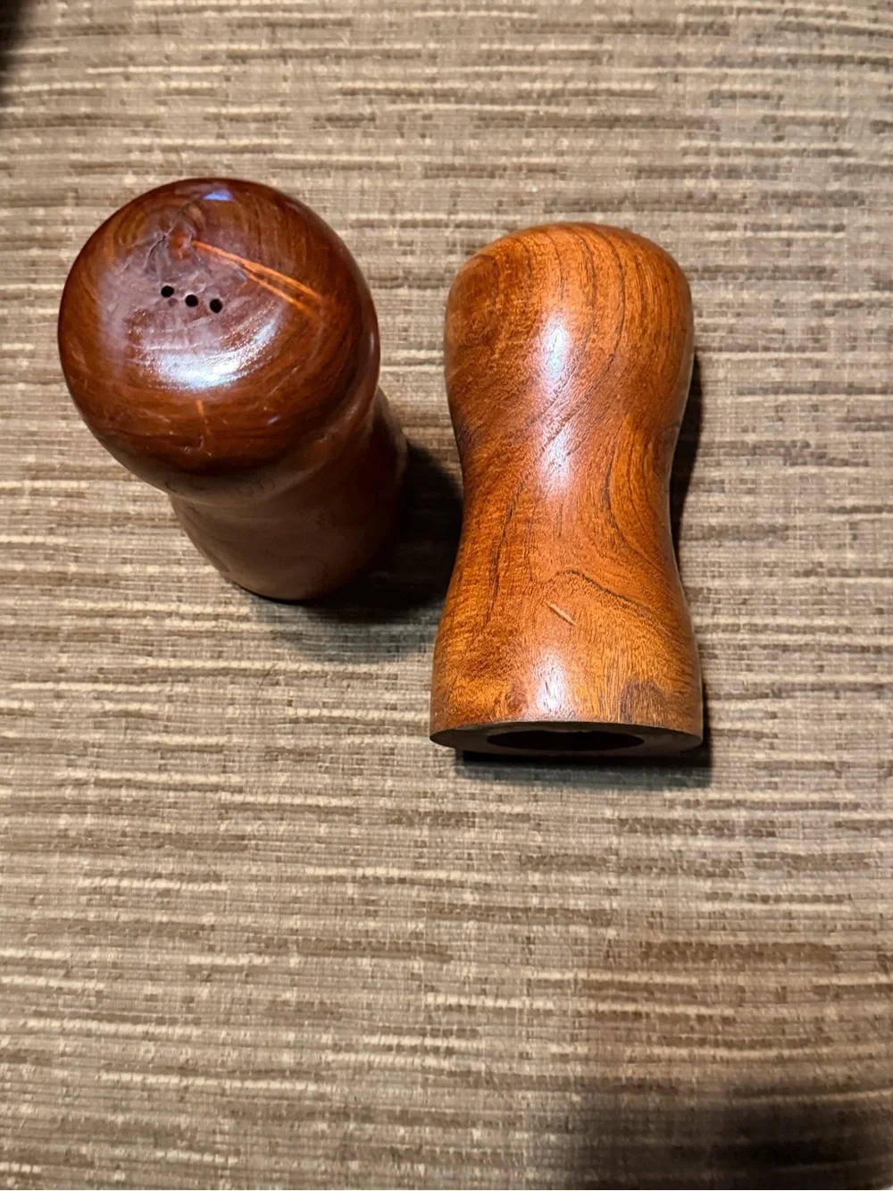 Vintage Wooden Salt & Pepper Shakers 6” Tall Teak Wood MCM Danish‎ Modern
